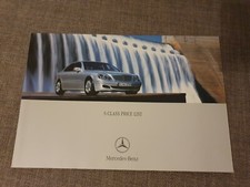 Mercedes S-Class Uk Price List Sales Brochure 2003-S350 S500 S600 S55 AMG - MINT