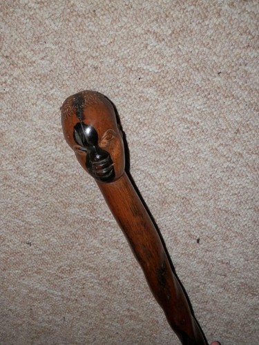 Antique twisted walnut walking - antique,