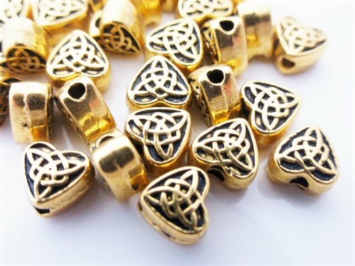 Tibetan style heart beads - 40,