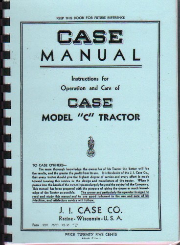 Case model tractor - case, "c"