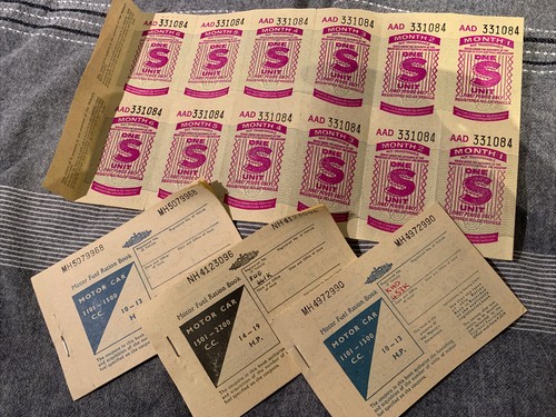 Motor fuel ration books - motor,