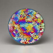 Red MOSAIC IRIDESCENT GLASS