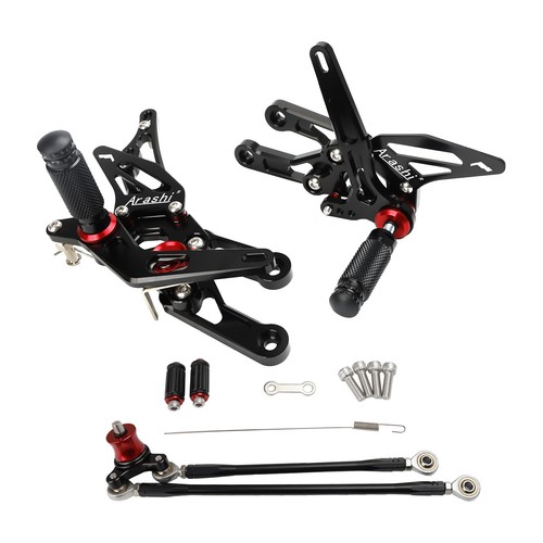 Rearsets footpegs black for - black,