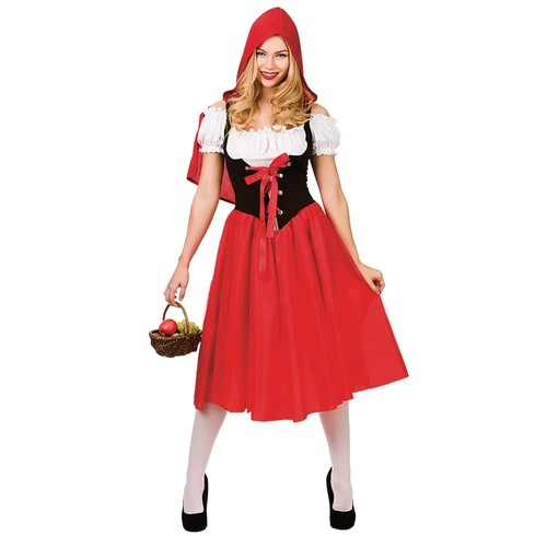 Ladies little red riding - red,
