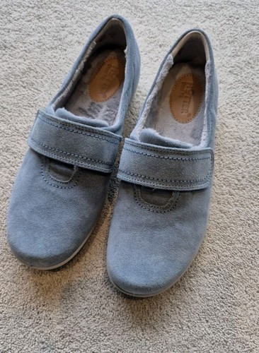 Hotter toasty exf blue suede - toasty,
