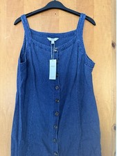 Ladies M & S Denim Look Button