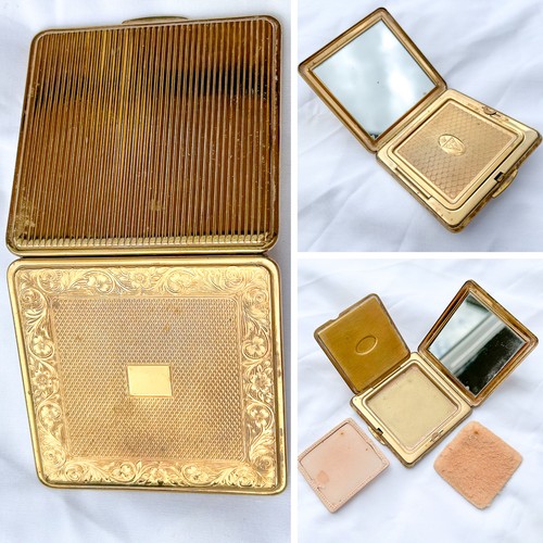 Vintage kigu gold tone powder - vintage,