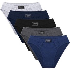 MENS CLASSIC COTTON SLIPS BRIEFS PANTS HIPSTER UNDERWEAR AVAILABLE IN MULTI PACK