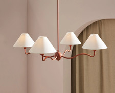 Next Red Madelyn Chandelier Ceiling Light With Shades (1 damaged)
