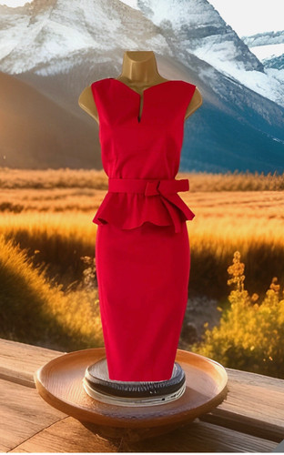 Karen millen red - millen, peplum