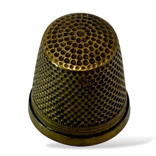 Vintage brass thimble - vintage,