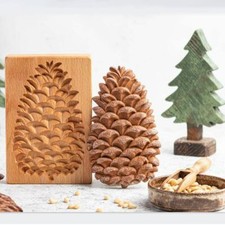Wooden Cookie Mold 3D Xmas