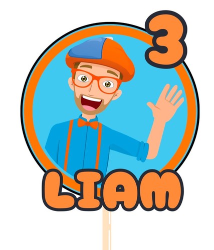 Blippi cake topper birthday - blippi,