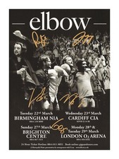 ELBOW ENTIRE GROUP AUTOGRAPHED SIGNED A4 POSTER PHOTO PRINT