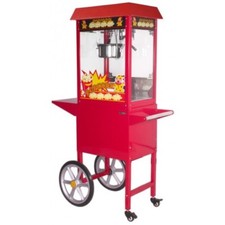 Pop Corn Machine With Matching Cart 8 OZ Large sumtasa + 100 CONES