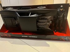 Large DC The Batman Batmobile Vehicle & 30cm Superhero Figure Set