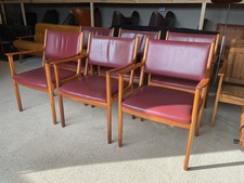 Set of 6 Danish mid-century dining chairs by Ole Wanscher and P. Jeppesen  1960s
