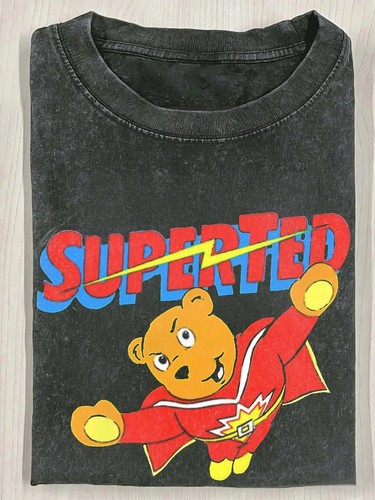 Superted retro cotton shirt - superted,