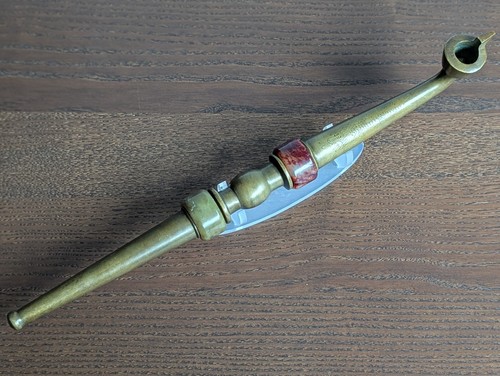 Antique brass pipe dragon - antique,