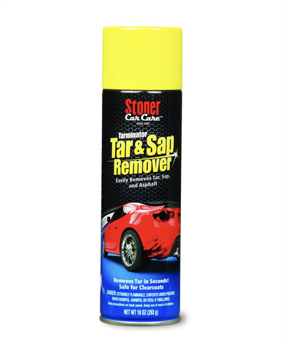 Tar and sap remover - and, car