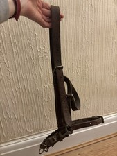 Vintage brown leather lungeing