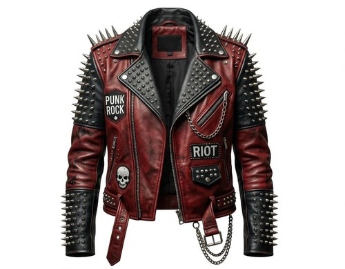 Mens punk rock studded leather - mens,