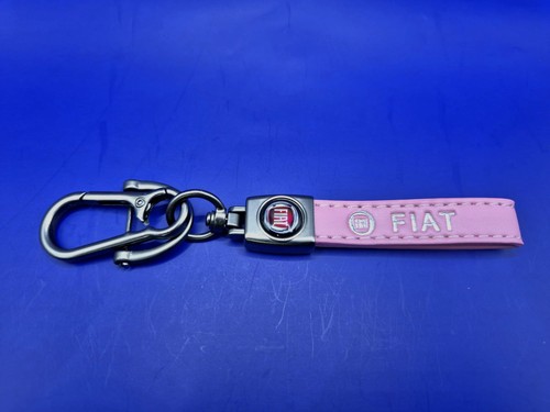Pink fiat keyring - pink,