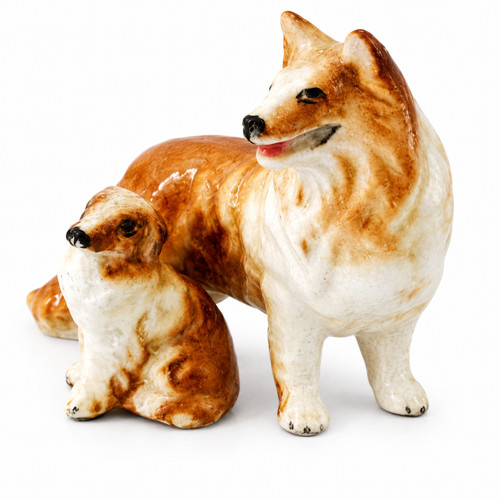 Vintage bone china sheltie - bone,