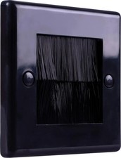Black Single Gang Brush Wall