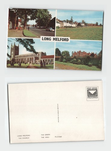 Postcard long melford - -,