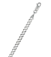 14k White Gold 8" Mens Solid