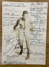 JACK DEMPSEY ORIGINAL SIGNED Coast Guard Training card with graduate signatures