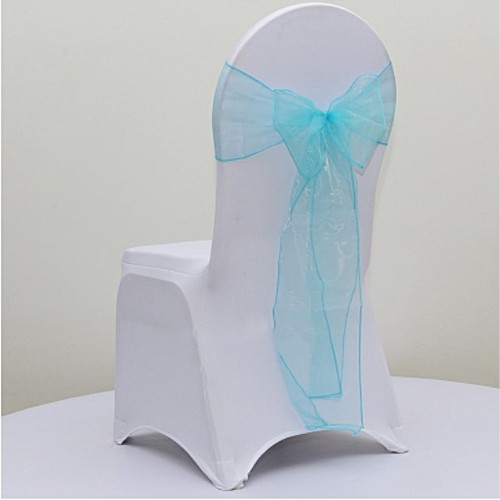 Sky blue organza - sky, sashes