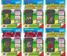 Great Value Designer Self Adhesive Wheelie Bin Decorative Sticker Kits Multi-Use