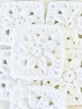 New 6 Handmade  White Crochet
