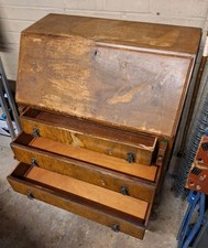 Bureau Writing Desk Approx 80 Yrs Old In Need Of Restoration (Collection Only)