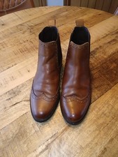 BNWOB DUNE LONDON . LADIES TAN LEATHER QUANT CHELSEA BOOTS Size 4 EU 37.