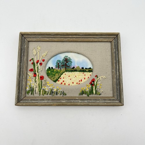 Vintage crewel embroidery - vintage,