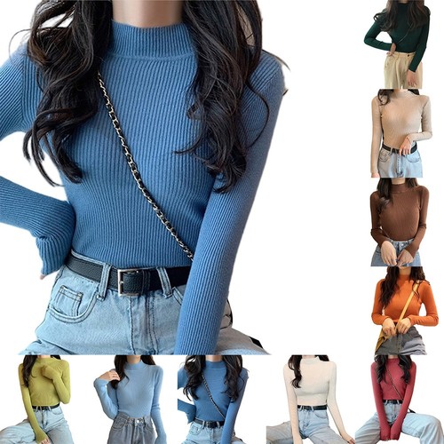 Knitted sweater for women with - knitted,