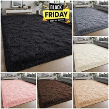 Fluffy Rugs Anti Slip Shaggy Rug Large Living Room Bedroom Carpet Kitchen Mat