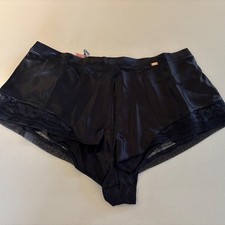 M & S Rosie For Autograph Black Silk & Lace French Knickers UK 12 BNWT