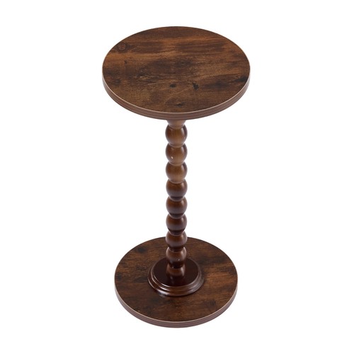Wooden round side table - round,