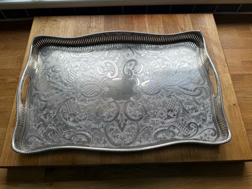 Large silver plate - plate, copper