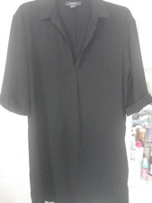 Ladies Primark Black Tunic Shirt dress Size 14