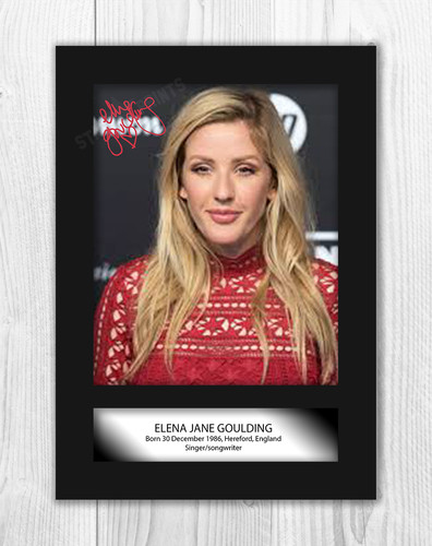 Ellie goulding signed - a4,