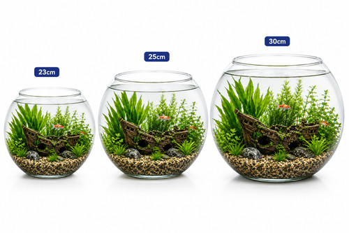 Glass goldfish bowl - glass, vase