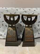 Pair Metal Gold Bronze Copper