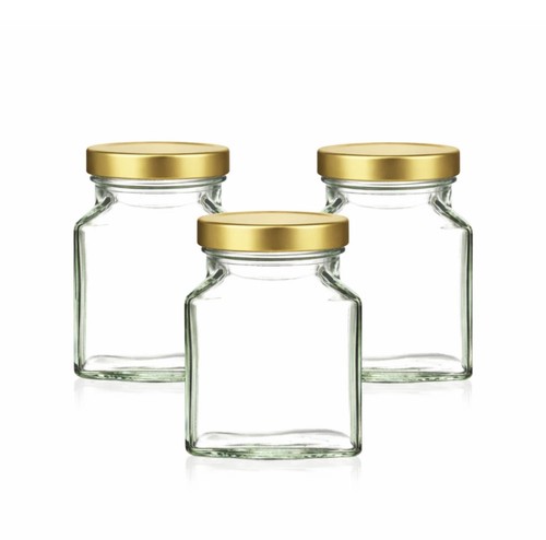 200ml square glass jars - jars, x