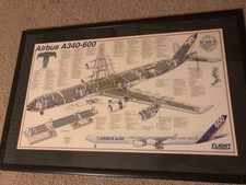 Framed Print of Boeing Airbus cutaway A340-600