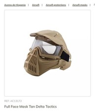 Tactical Full Face Mask Protective Mask Paintball Airsoft PC Safety Goggles lens
